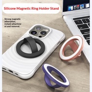 Pemegang telefon silikon universal magnetik dengan cincin pengikat sesuai untuk penyangga belakang t