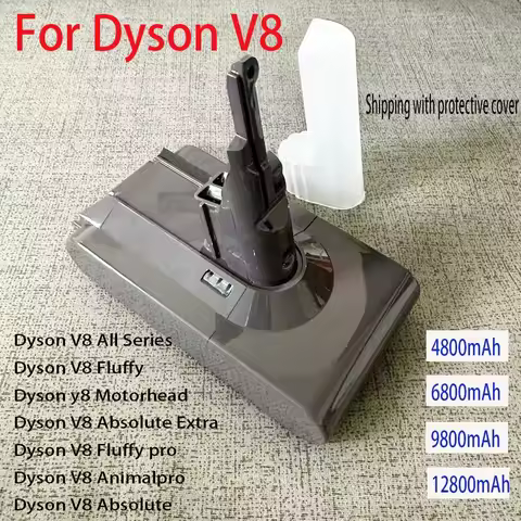 New for Dyson V8 21.6V 12800mAh Replacement Battery for Dyson V8 Absolute Cord-Free Vacuum Handheld 