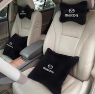 MAZDA 昂克賽 MAZDA3  汽車頭枕 壹對抱枕四件套純棉護頸腰靠枕頭車用品