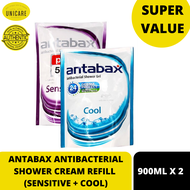 ANTABAX ANTIBACTERIAL SHOWER CREAM REFILL  (SENSITIVE + COOL) 850ML X 2