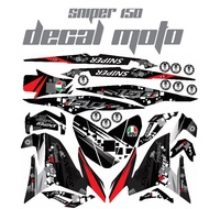 ☾☌✘Decals, Sticker, Motorcycle Decals for Sniper 150, 001,black 1