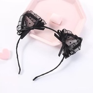 BunnyBANDO / rabbitBANDO / black lace bunnyBANDO rabbit headband/ / cosplayBANDO