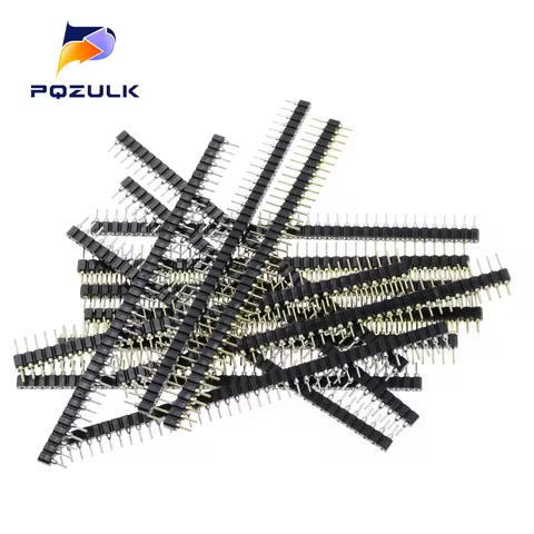 10PCS 40P Male Header 1X40 Pin 2.54 Round Female Pin Header Connector 1*40 Hole Single Inline Row Ne