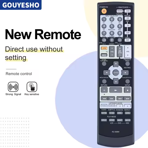 New RC-668M for Onkyo AV Receiver Remote Control TX-8522 RC-664S TX-SR605B HT-CP807 HT-R640 TX-SR574