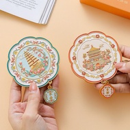 Xi'an Attractions Mirror Cultural Creative Souvenirs Handheld Antique Portable Makeup Mirror Clock T