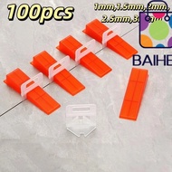 BAIHEE 100pcs Ceramic Leveler, DIY Professional Tile Spacers,  Clamp Reusable Thickened Locator Spac