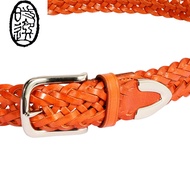 Factory Belt for Women High-End Decorative Belt Versatile Woven Belt for Women Genuine Leather Women