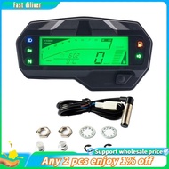 In stock-Universal Motorcycle Lcd Digital Meter Speedometer Odometer Tachometer 1000RPM Gauge for Yamaha FZ16