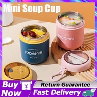 [Free spoon] 304 Lunch Box Stainless Steel 530ml Insulation Food Jar Soup Box Thermal Food Container