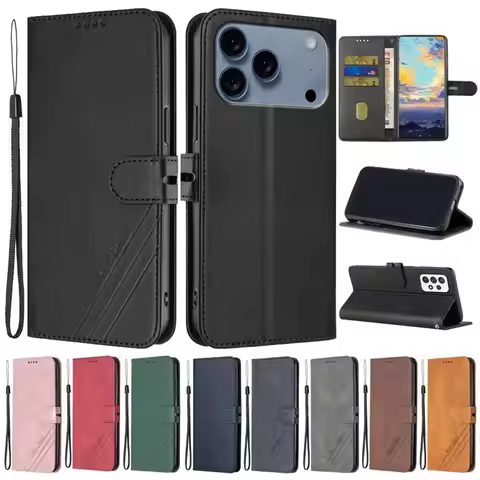 i Phone 17 Pro Max Case For iphone 17 pro max Leather Flip Case on For Coque Apple iPhone17 17Pro Ai