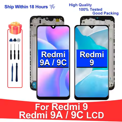 6.53" For Xiaomi Redmi 9A 9C LCD M2006C3MG Touch Screen For Redmi 9 LCD M2004J19G Display M2006C3LI 