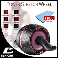 Power Stretch Wheel Rebound Roda Penguatan Abdomen - Abs Roller Workout Gym Exercise Training Body B