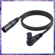(Y W Z H)1Pcs XLR Microphone Extension Cable Adapter , 90 Degree XLR Female to Straight XLR Male 3-P