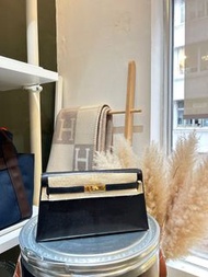 Hermes Kelly elan 黑金山羊皮
