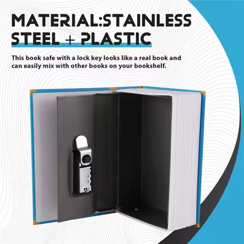 Dictionary Book Safe Storage Box, Safe With 3 Digital Combination Lock, Anti-Theft Safe Secret Box