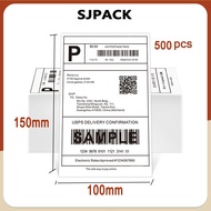 SJPACK A6 Thermal Sticker Roll Label Sticker FOLD 100mm*150mmThermal Airway Bill Courier Bag Shippin