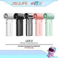 JISULIFE Life 9 Handheld Fan Portable Rechargeable Mini Fan with Powerful Airflow & Long Battery Lif