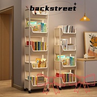 BACKSTREET Kitchen Organizers, multilayer household Kitchen Storage Rack, Portable Plastic Floor standing Movable Trolley