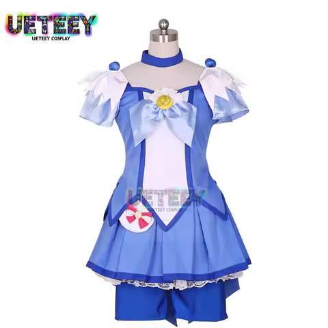UETEEY Anime Glitter Force Aoki Reika Glitter Breeze Cure Beauty Dress Smile PreCure Cosplay Costume