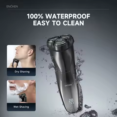ENCHEN Electric Shaver 3D Blackstone 3 IPX7 Waterproof Razor Wet And Dry Dual Use Face Beard Battery