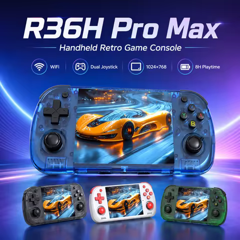 R36H Pro Max Pocket Portable Handheld Game Device 4.2 Inch HD IPS Screen RK3326 Processor 3500mAh Re