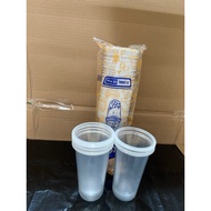 22 oz oval glass plastic flat/ 22oz convex glass/