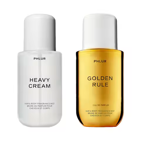 PHLUR 2-Piece Fragrance Set Heavy Cream Body Mist + Golden Rule Eau de Parfum Set – Hair & Body Mist