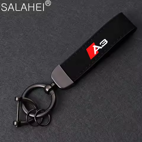 With Car Logo Key Accessories Man Suede Keychain Keyring For A3 A1 A7 A4 A6 A5 Q5 Q7 Q3 Q4 TT SQ5 RS