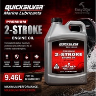 Quicksilver 2-Stroke Outboard Marine Engine Oil 9.46L TCW-3 Premium 2T Motor Lubricant