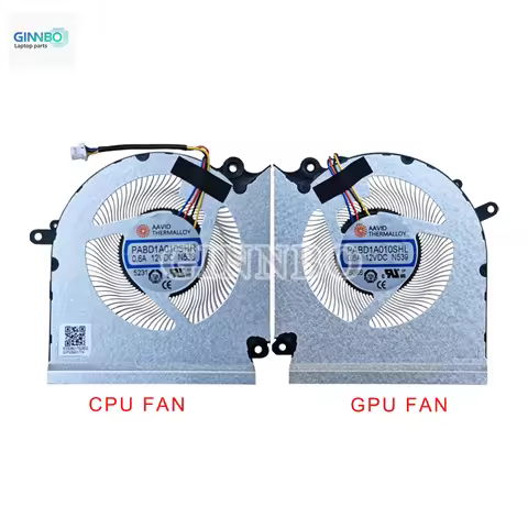 New for MSI Vector 16 HX AI A2X MS-15M3 15M4 Laptop CPU GPU Cooling FAN PABD1A010SHR N538 PABD1A010S
