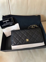 Chanel WOC classic 黑金荔枝皮