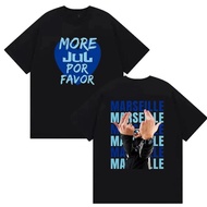 Vintage High Quality Cotton T-shirt Rapper JUL Marseille Album 2026 Graphic T Shirt Fashion Short Sl