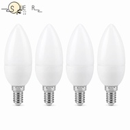 SUEREN 4 Pack LED Bulb, AC 85-265V E14 LED Candle Bulb, Retro Style B11 Flame Shape Aluminum Alloy P