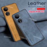 Oppo A98 5G 2023 Leather Texture Phone Case Sheepskin Leather Phone Case For Oppo A98 5G OppoA98 A78