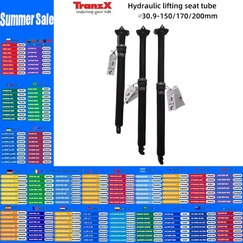Tranz-x Bicycle Lift Seat Tube Mountain Bike Interior Cable Lifting Seat Tube Hydraulic Remote 30.9x