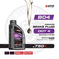 HYO DOT4 Premium Brake Fluid 750ml 400ml | Minyak Brek DOT4 Tahan Panas | Minyak Brek Kereta Motor R