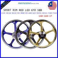 SPORT RIM RED LEO GTO 588 LC135 SRL110 SRL115 EX5 DREAM EX5 W100 W125 KRISS 1 KRISS 2 CT100 CT110 SI