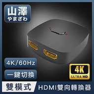 山澤 HDMI 2進1出/1進2出4K 60HZ高畫質3D影像支援雙向螢幕切換器