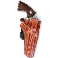 Premium Leather OWB Paddle Holster Open Top Fits Colt Python 357 Magnum Revolver 6" BBL, Right Hand