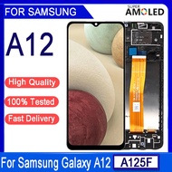 ♕✜6.5"original Lcd For Samsung Galaxy A12 A125 Sm-a125f A125f/ds Display Lcd With Frame Touch S