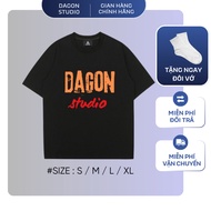 Unisex t-shirt local brand DAGON printed with the word DAGON studio, loose fit for men and women, st