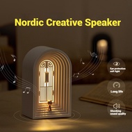 Nightlight Desktop Bluetooth Speaker Lamp LED Bedside Wireless Sound Ambiance Lamp Bedroom Bluetooth