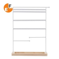 7 Tiers White 80-Hole Jewelry Rack Jewelry Display Rack Jewelry Storage Necklace Display Rack