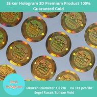 New 3D Hologram Sticker PREMIUM PRODUCT 100% GUARANTEED Round 1.6 cm - damaged seal with VOID writin