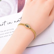 Yuki của thiết kế Mới Thép không gỉ đen Evil Eye dây bện Vòng Cổ Vòng tay Set cho dự tiệc cho nữ tra
