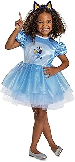 Disguise Bluey Dress Costume for Kids, Offial Bluey Classic Toddler Costume Outfit, Size (3T-4T)