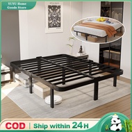 Iron Bed Frame 100% Metal Black Full/Queen/King Bedframe Katil Dewasa Bed Room Bedroom Furniture