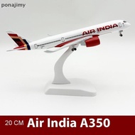 [ponajimy] 1 Set Alloy Metal Diecast Airplane Toy 20CM Airbus A350 Aircraft Model Kids Gift Indian A