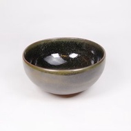 明芽窯 l 黑曜天目碗 黑 陶碗 飯碗 食器 H4