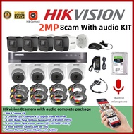 XXX （HOT）Hikvision 48camera with audio package 2MP CCTV KIT supports remote mobile phone viewing